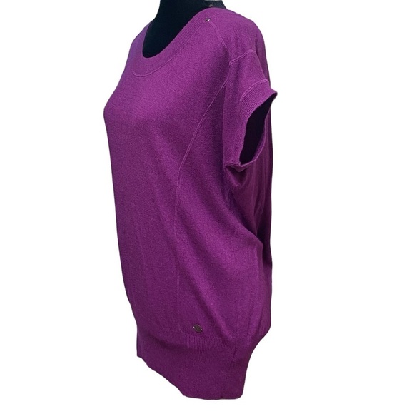 Calvin Klein Purple Wool Cashmere Blend Sweater Top NWT Y2K Retro Size XS - Picture 2 of 6
